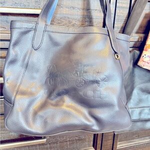 Coach leather purse, navy blue.